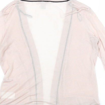 Womens UK Size M H&M Pink Cardigan Jumper