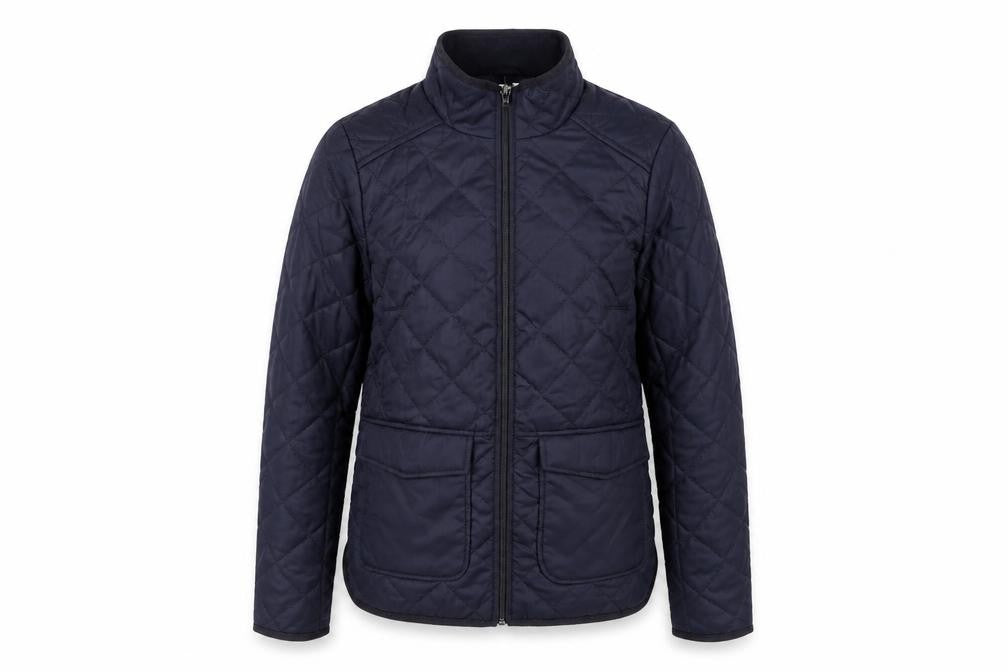 Womens UK Size 8 H&M Blue Quilted Coat