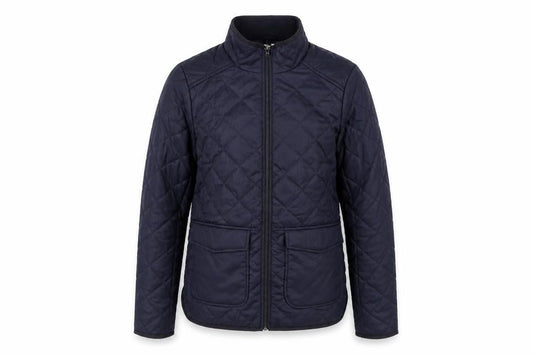 Womens UK Size 8 H&M Blue Quilted Coat