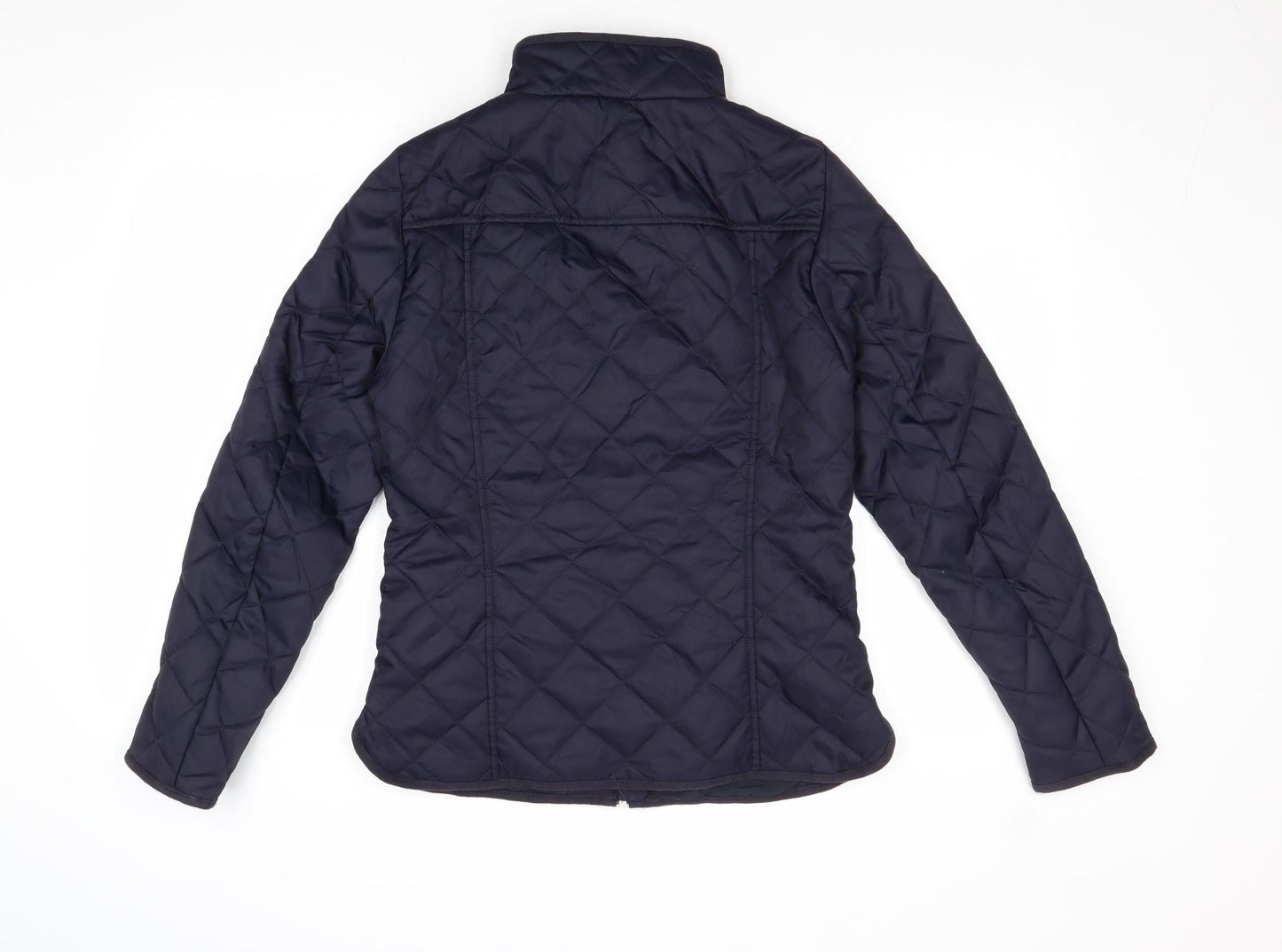 Womens UK Size 8 H&M Blue Quilted Coat