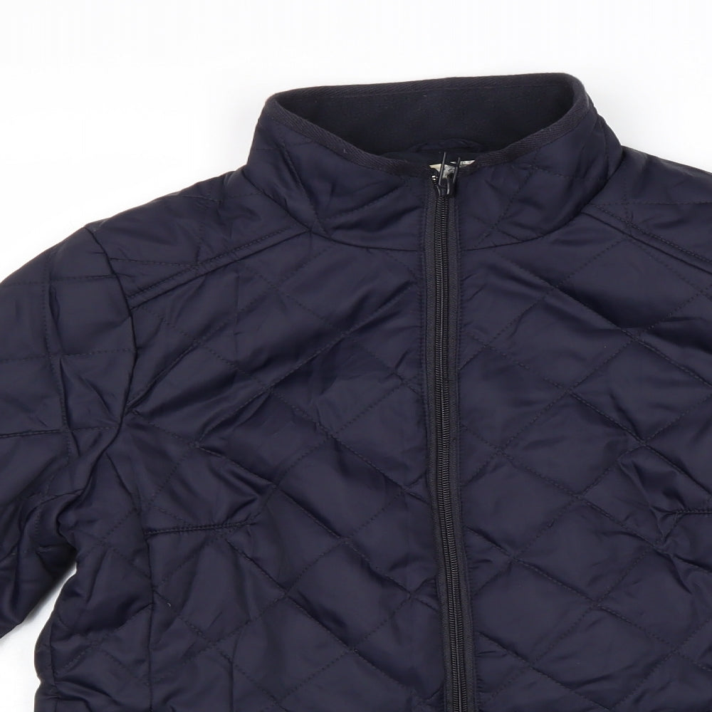 Womens UK Size 8 H&M Blue Quilted Coat