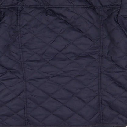 Womens UK Size 8 H&M Blue Quilted Coat