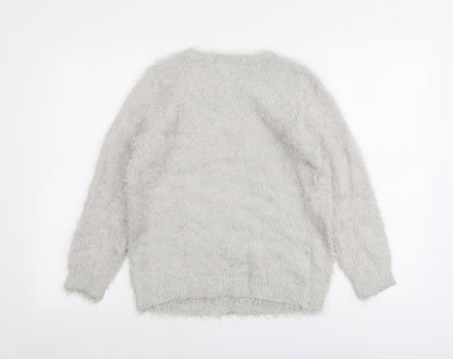 Womens UK Size 10 Marks and Spencer Grey Pullover Jumper