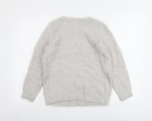 Womens UK Size 10 Marks and Spencer Grey Pullover Jumper