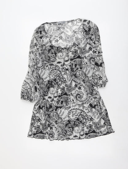 Womens UK Size 12 Per Una Grey Tunic Blouse