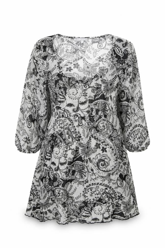 Womens UK Size 12 Per Una Grey Tunic Blouse