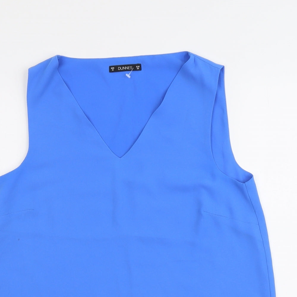 Womens UK Size 10 Dunnes Stores Blue Basic Tank