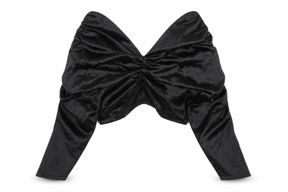 Womens UK Size 6 PRETTYLITTLETHING Black Cropped Blouse