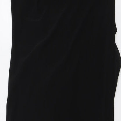 PRETTYLITTLETHING Womens Black Polyester Trapeze & Swing Size 12 Halter Pullover