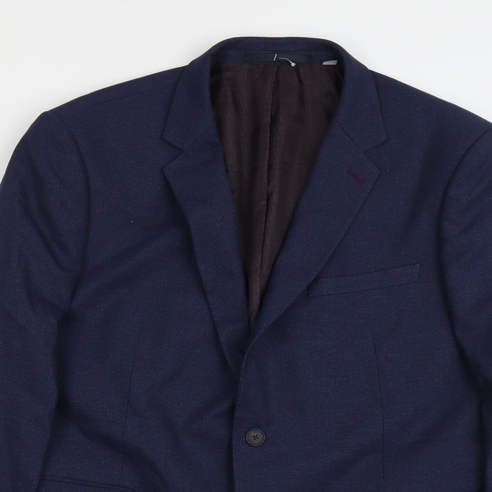 Mens UK Size 44 Burton Regular Blue Suit Jacket