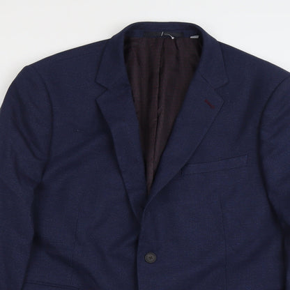 Mens UK Size 44 Burton Regular Blue Suit Jacket