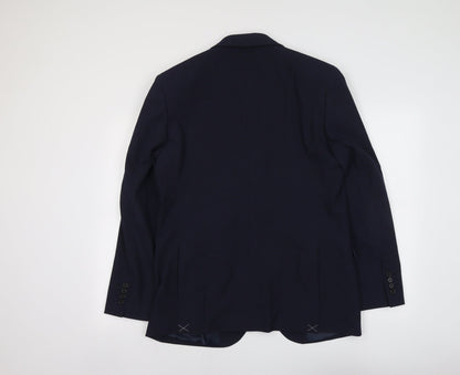 Marks and Spencer Mens Blue Polyester Jacket Suit Jacket Size L Regular