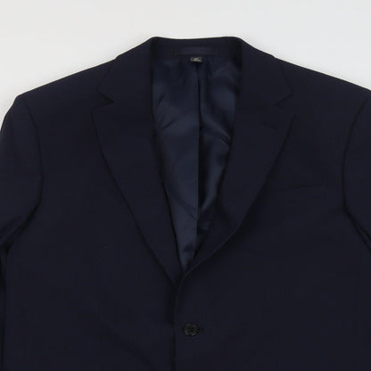 Marks and Spencer Mens Blue Polyester Jacket Suit Jacket Size L Regular