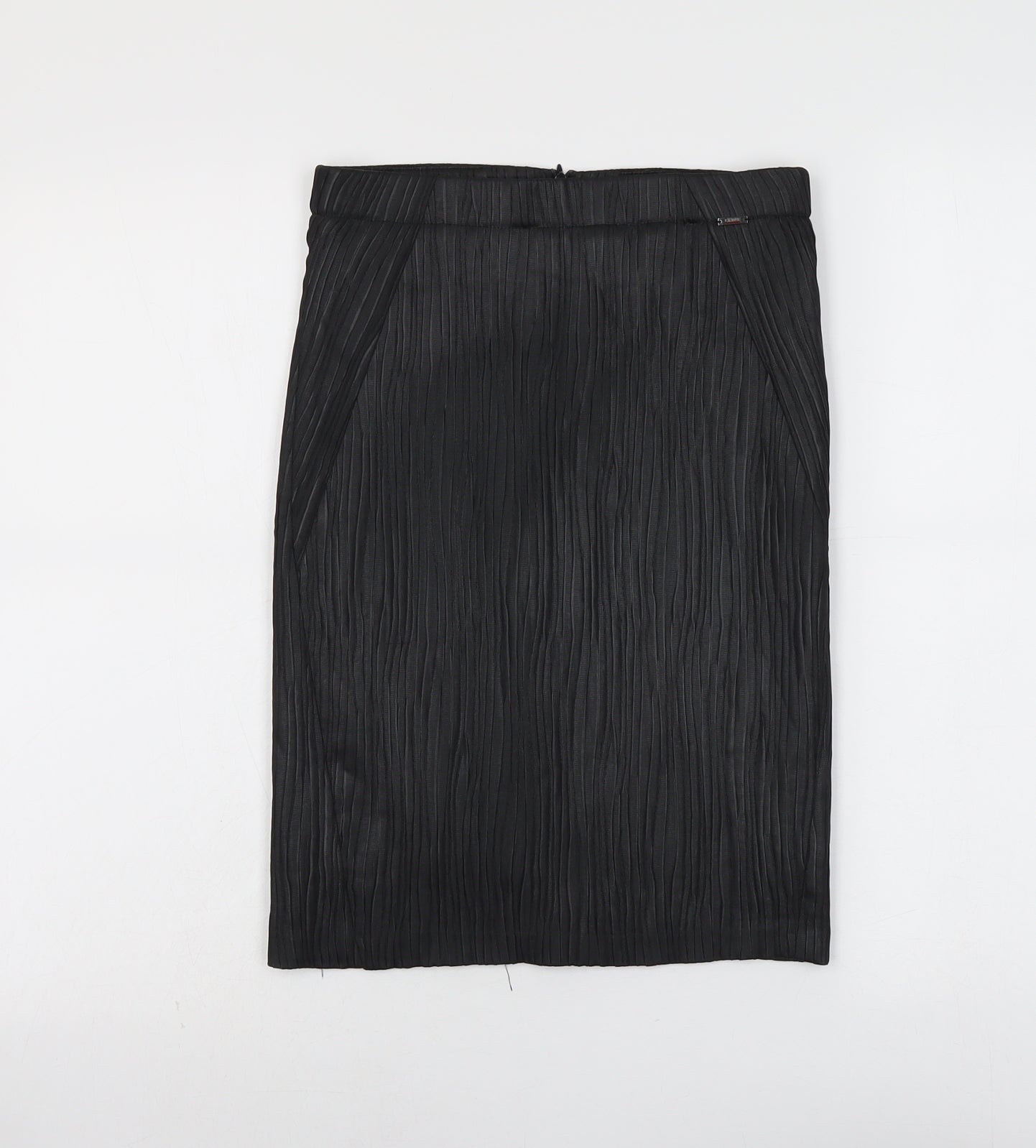 Cinque Womens Black Polyester Straight & Pencil Skirt Size 6 Zip - Plisse