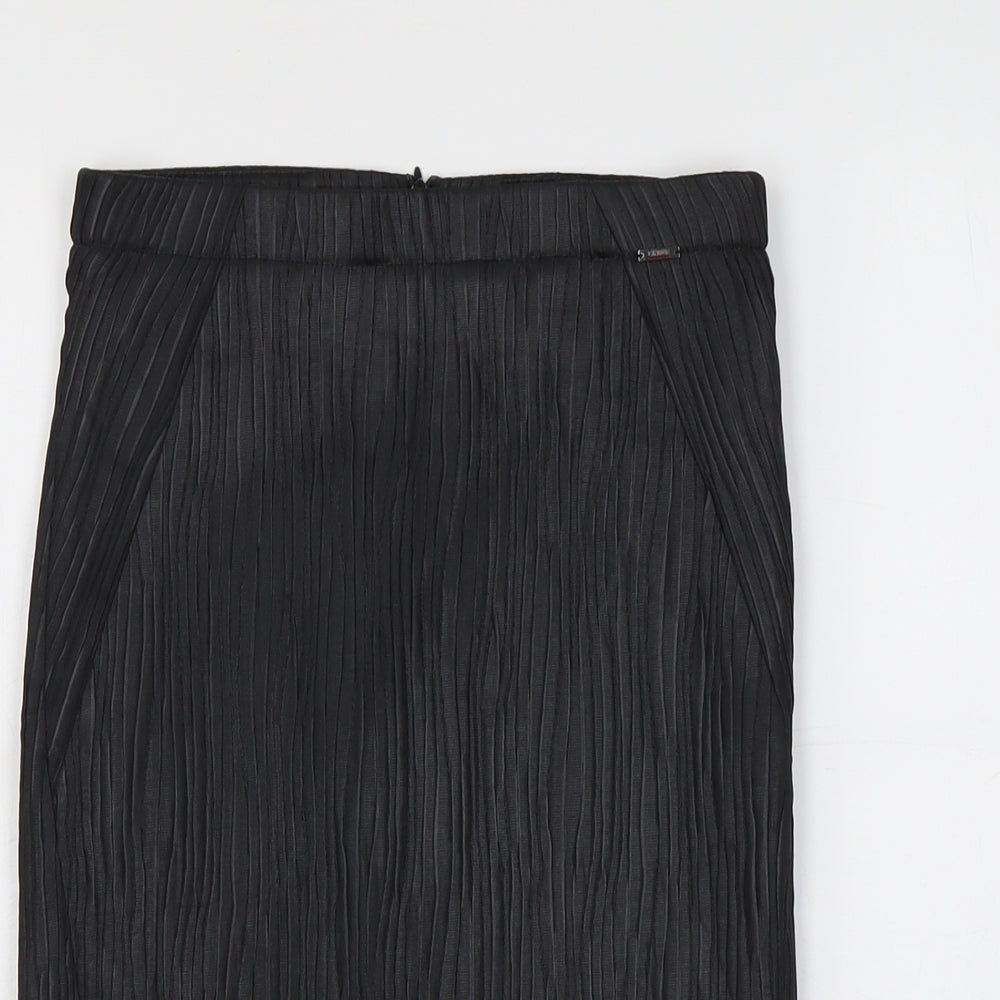 Cinque Womens Black Polyester Straight & Pencil Skirt Size 6 Zip - Plisse