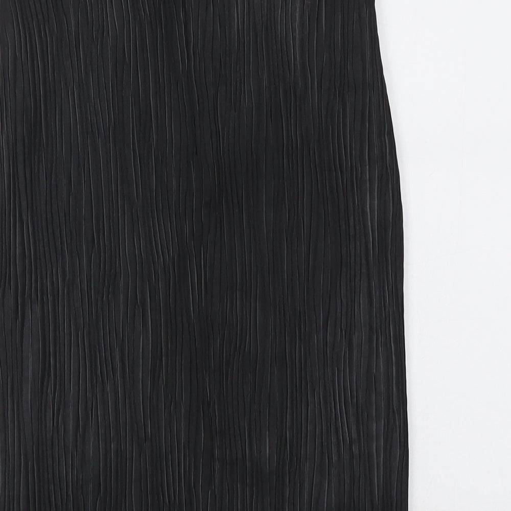 Cinque Womens Black Polyester Straight & Pencil Skirt Size 6 Zip - Plisse