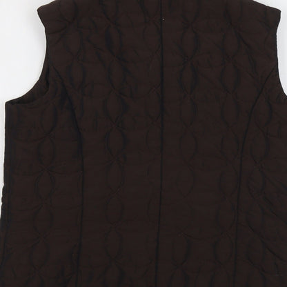 Alex & Co Womens Brown Gilet Jacket Size 10 Zip