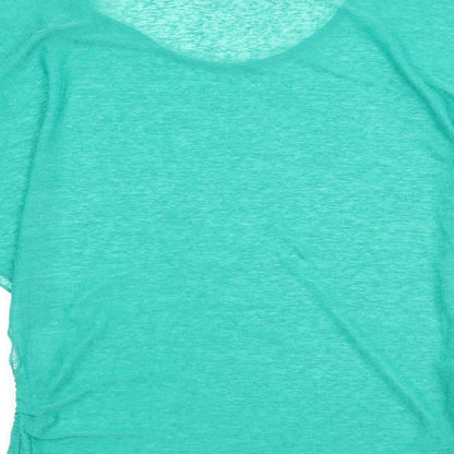 Womens UK Size 8 Quiz Green Basic T-Shirt