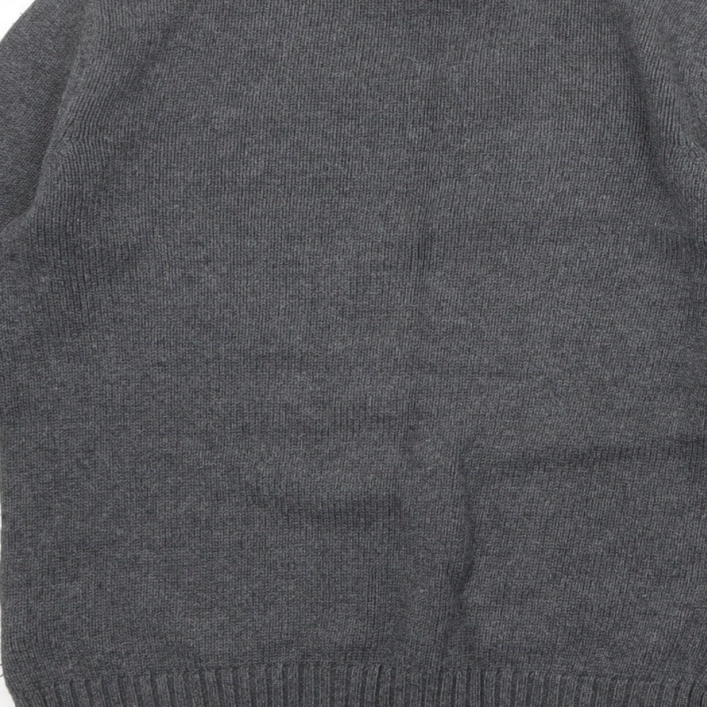 Gap Womens Grey Round Neck Cotton Pullover Jumper Size M