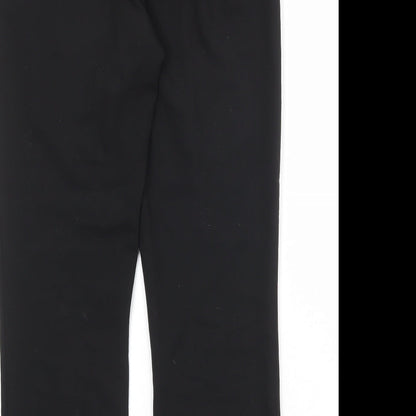 Warehouse Womens Black Polyester Capri Trousers Size 10 Regular Zip
