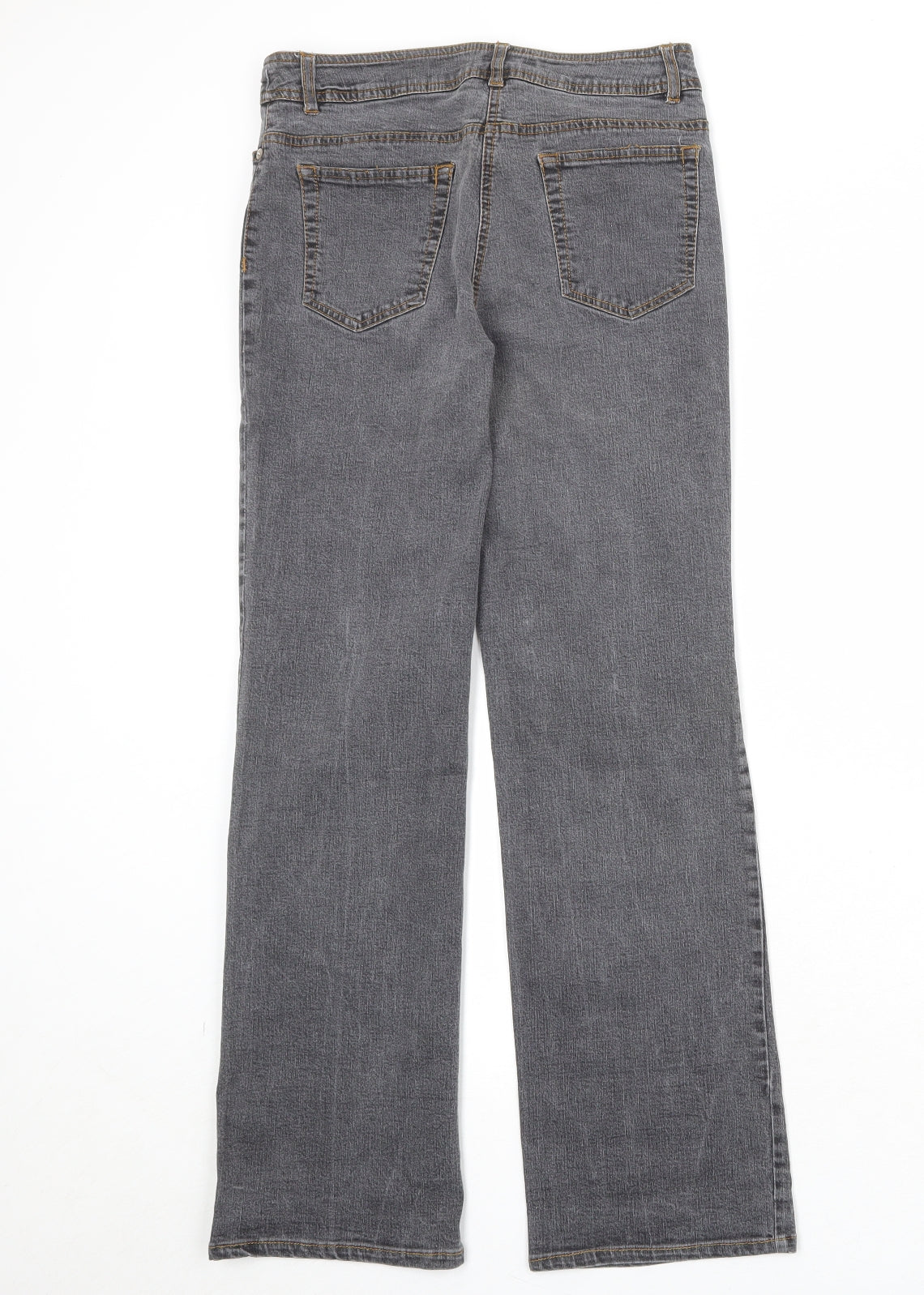 Kookai Womens Grey Cotton Straight Jeans Size 28 in Regular Zip