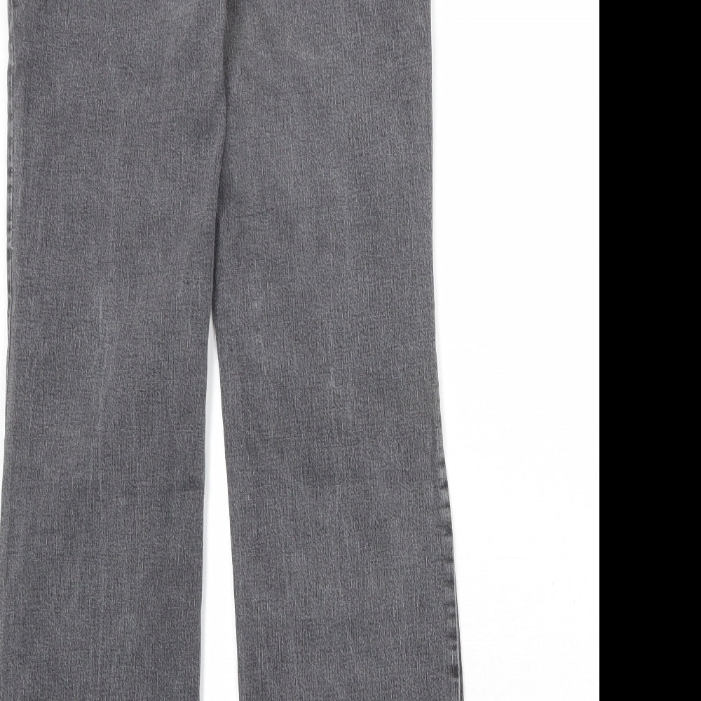 Kookai Womens Grey Cotton Straight Jeans Size 28 in Regular Zip
