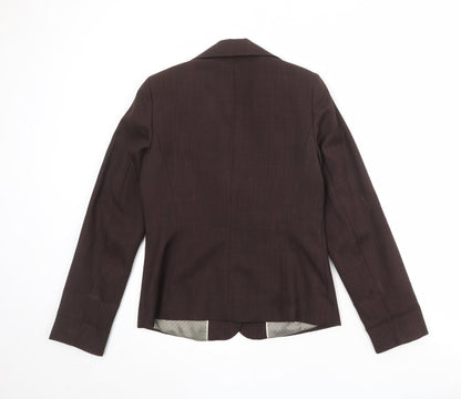 Debenhams Womens Brown Polyester Jacket Blazer Size 10