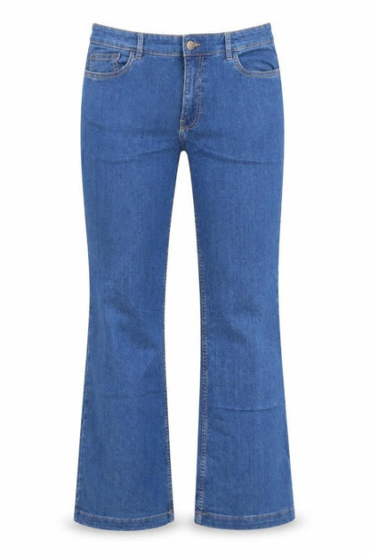 Forever 21 Womens Blue Cotton Bootcut Jeans Size 31 in Regular Zip