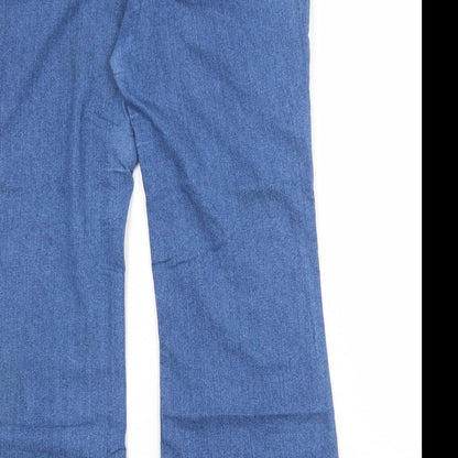 FOREVER 21 Womens Blue Cotton Bootcut Jeans Size 31 in Regular Zip