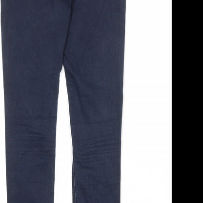 Mango Womens Blue Cotton Skinny Jeans Size 10 Regular Zip