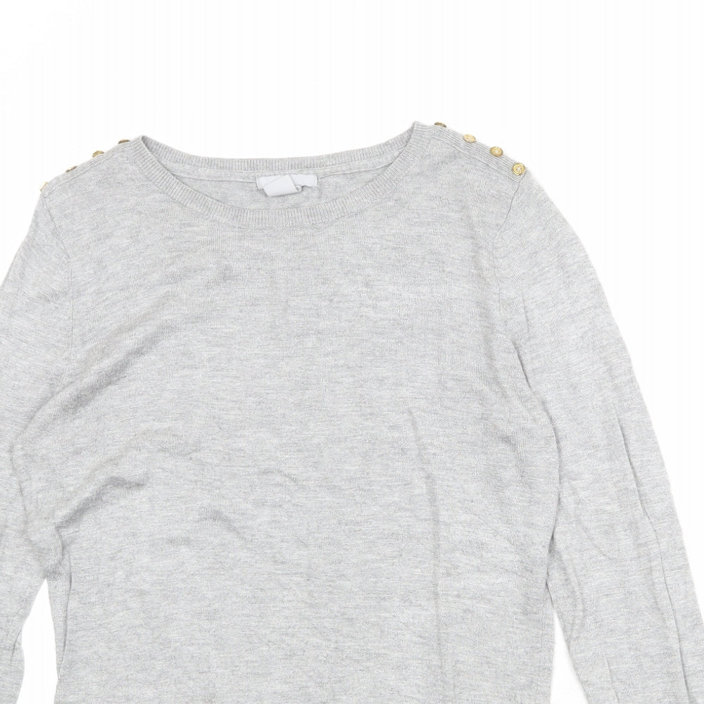 Womens UK Size M H&M Grey Pullover Jumper