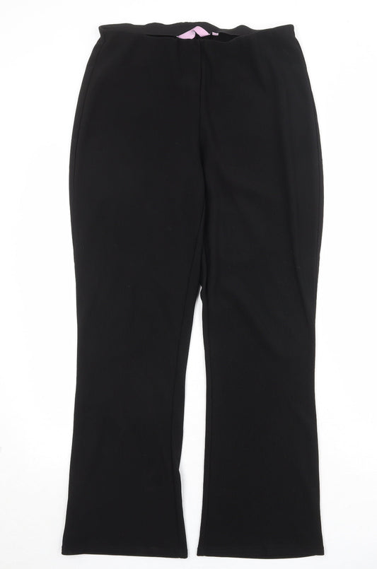 Womens UK Size 14 Sarah Hamilton Regular Fit  Black Trousers
