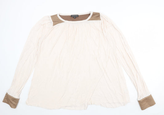 Womens UK Size 12 Warehouse Beige Pullover Jumper