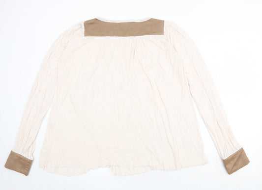 Womens UK Size 12 Warehouse Beige Pullover Jumper