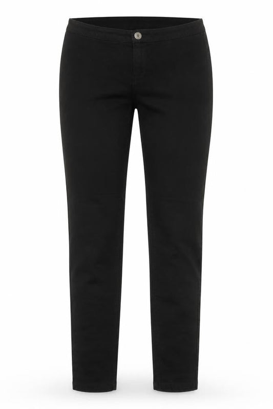 Front view of Only women’s black cotton skinny jeans, size UK 28, in regular zip
