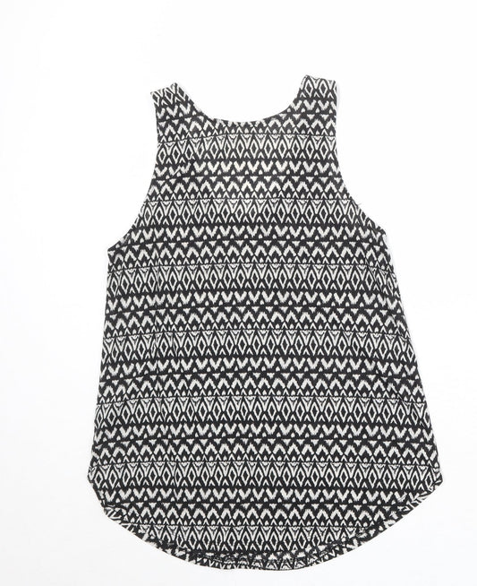 Womens UK Size S H&M Black Basic Tank