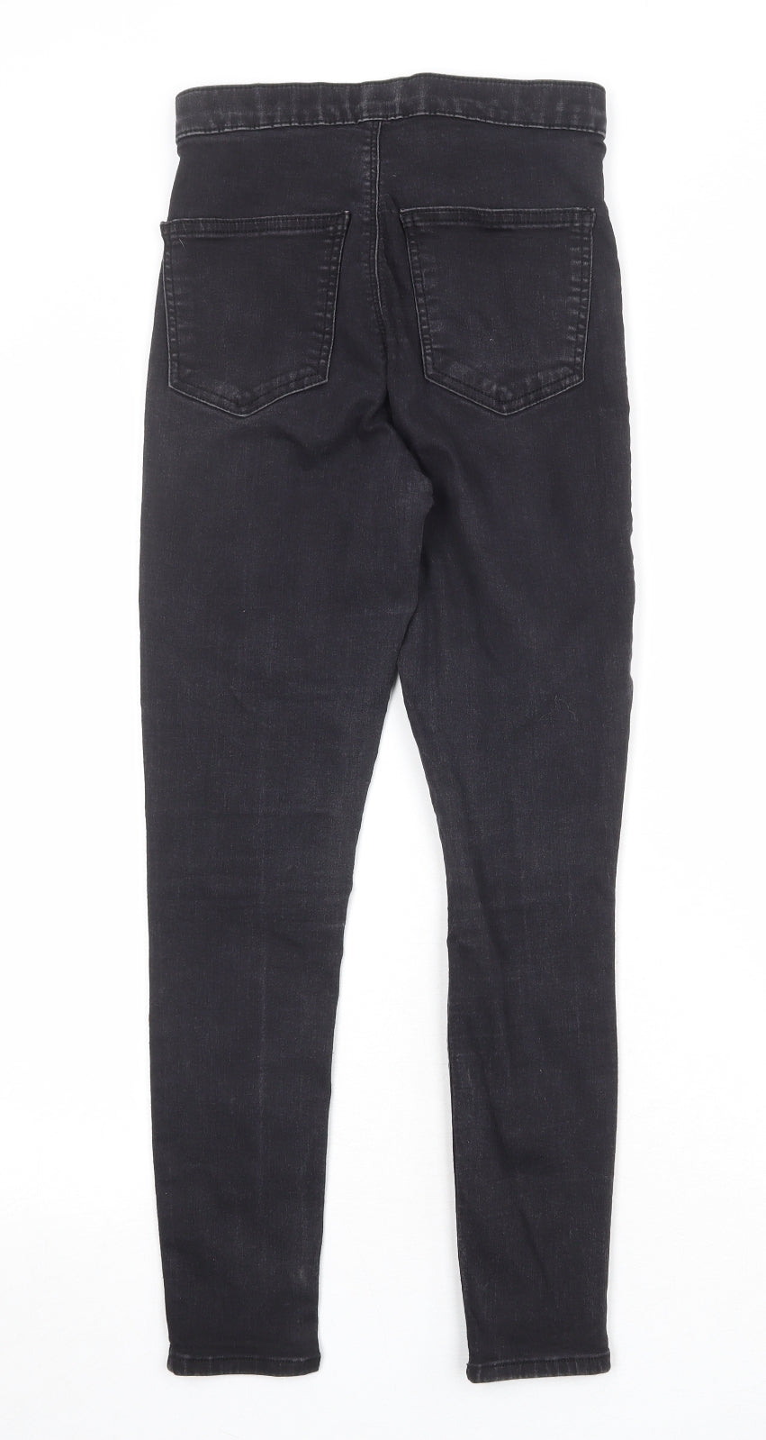 Topshop Womens Black Cotton Skinny Jeans Size 28 in Regular Zip