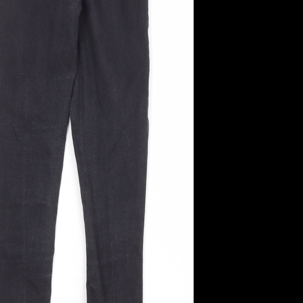 Topshop Womens Black Cotton Skinny Jeans Size 28 in Regular Zip