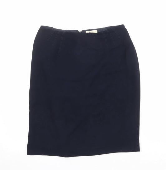 Precis Womens Black Polyester A-Line Skirt Size 12 Zip