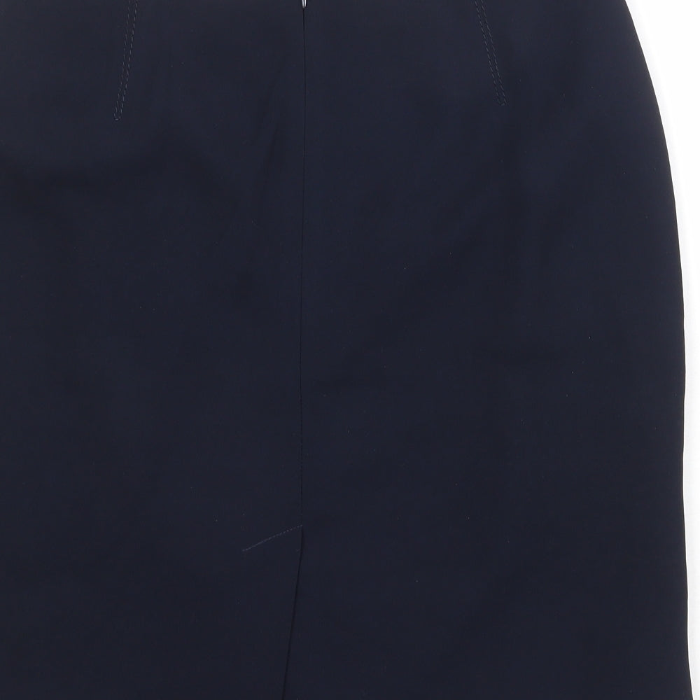 Precis Womens Black Polyester A-Line Skirt Size 12 Zip