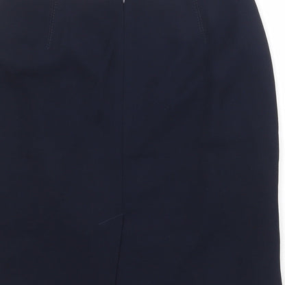 Precis Womens Black Polyester A-Line Skirt Size 12 Zip