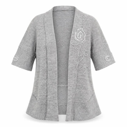 Womens UK Size 10 Roman Grey Cardigan Jumper