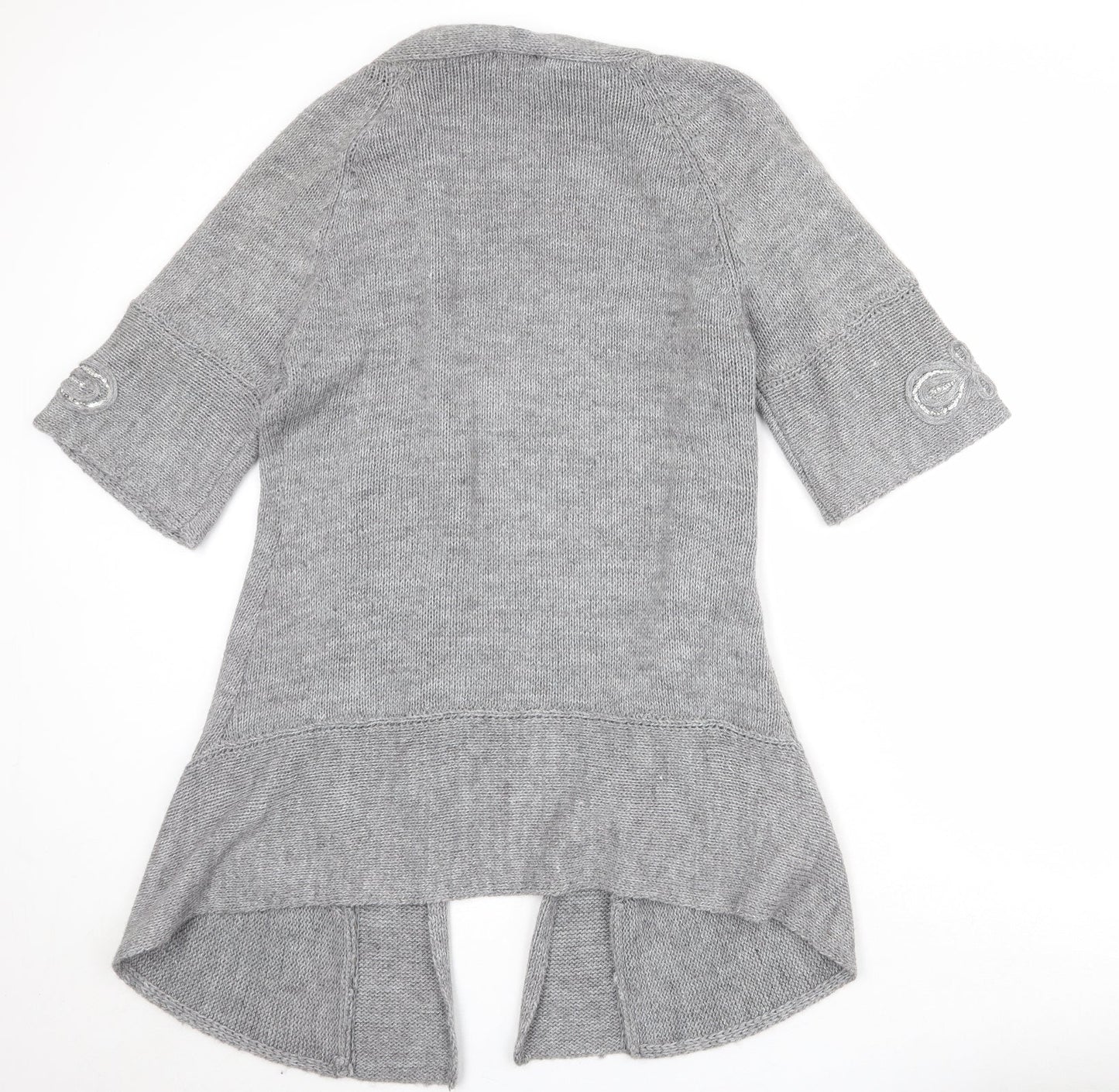 Womens UK Size 10 Roman Grey Cardigan Jumper