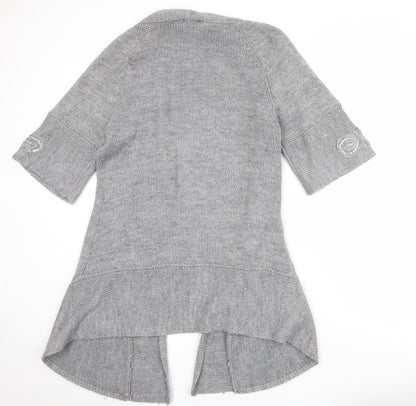 Womens UK Size 10 Roman Grey Cardigan Jumper