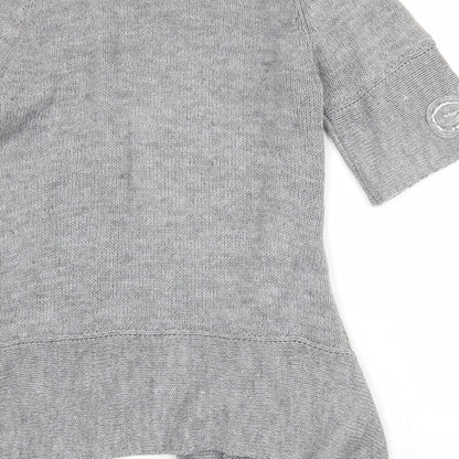 Womens UK Size 10 Roman Grey Cardigan Jumper