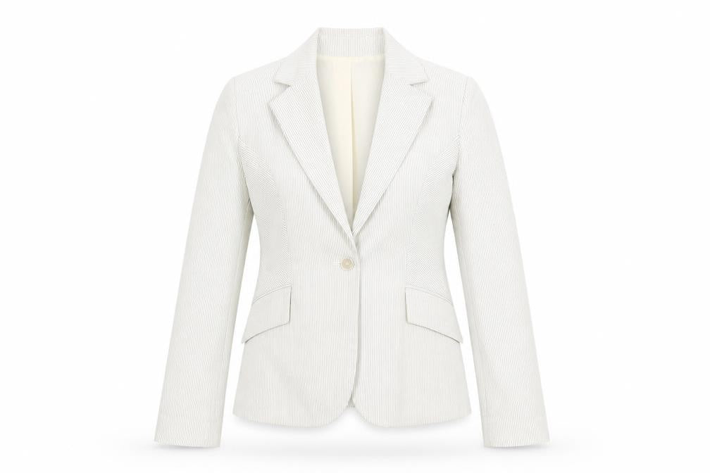 Womens UK Size 10 H&M Regular Ivory Blazer