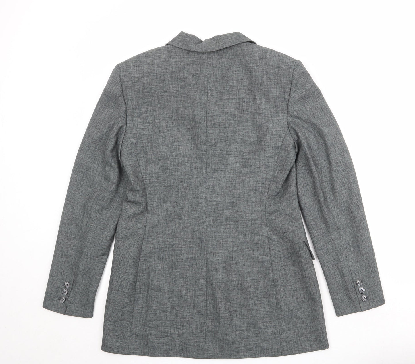Barami Womens Grey Polyester Jacket Blazer Size 8