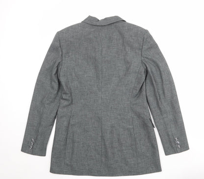 Barami Womens Grey Polyester Jacket Blazer Size 8
