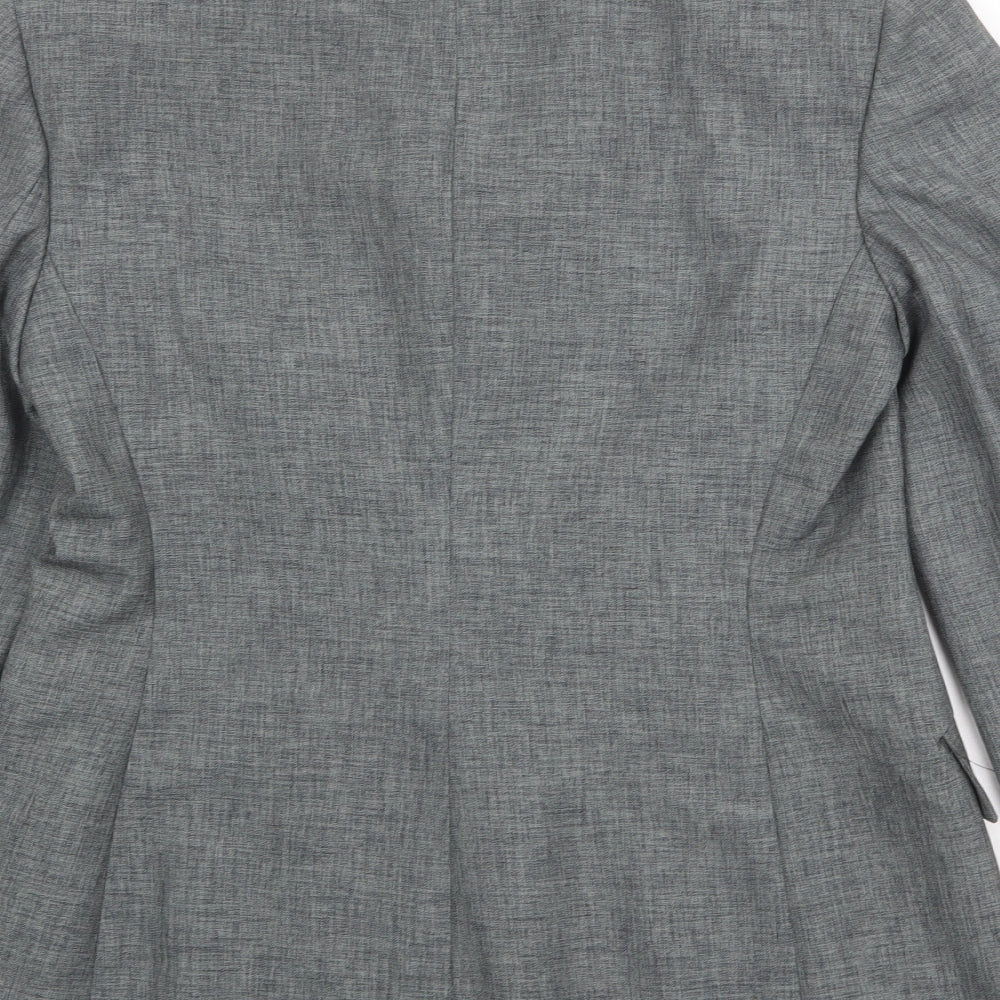 Barami Womens Grey Polyester Jacket Blazer Size 8