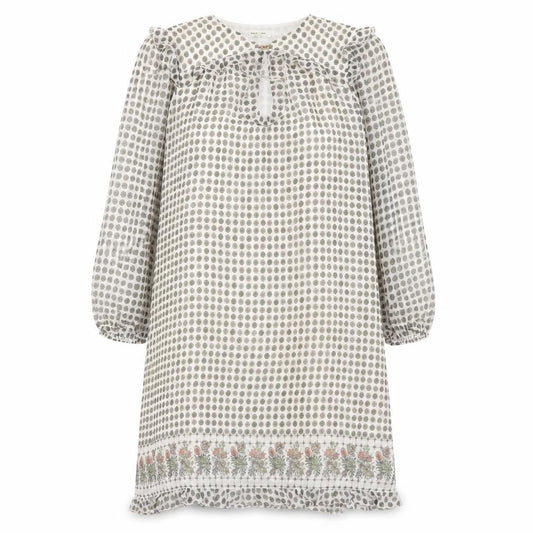 Max Studio Womens Ivory Geometric Polyester Shift Size M V-Neck Button